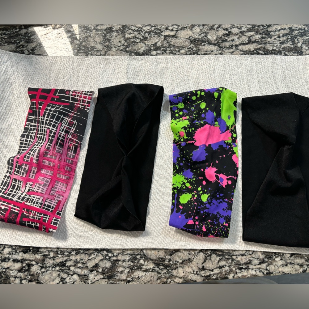 4 silky hair bands